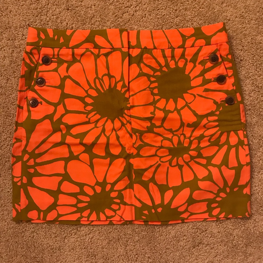 Jcrew size 6 floral print mini skirt